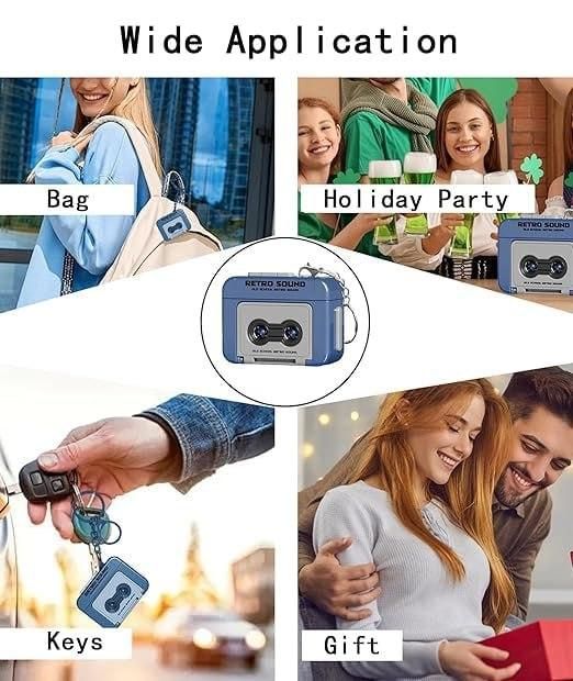Retro Sound™ Mini Tape Keychain – Old-School Music Keychain with Sound Effects