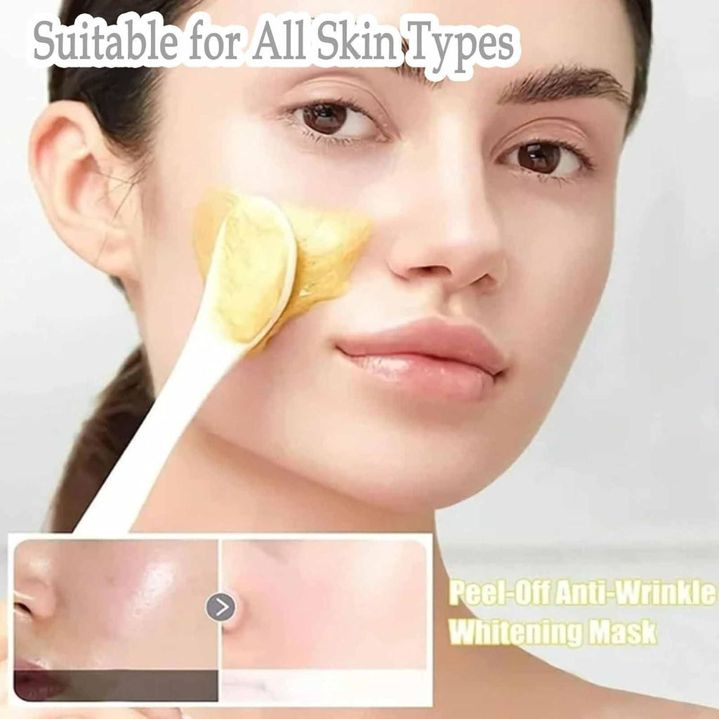 98.4% Pure Gold Peel-Off Mask – Anti-Wrinkle, Pore-Cleansing & Glowing Skin (Pack of 2)